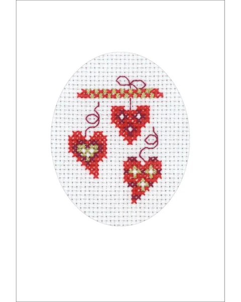 Broderikit Hjerter 5883/00 9x13 cm