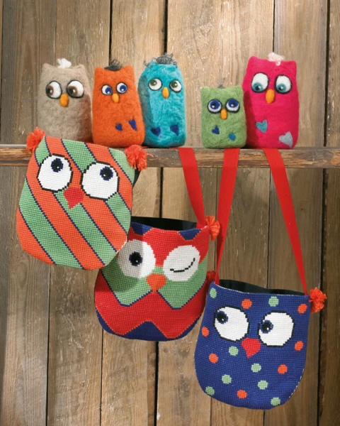 Broderikit Ugletasker 19 x 19 cm