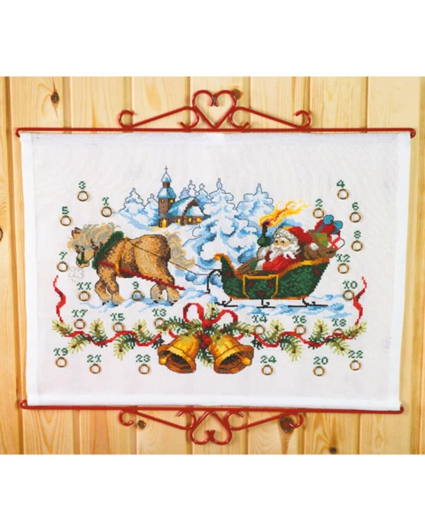 Broderikit Julemand v/ kirke 55 x 42 cm B5125/55