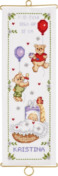 Broderikit Kristina dåb M/5188/14 14 x 40 cm