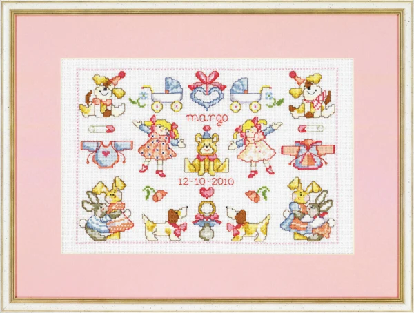 Broderikit Margo fødselsm. 38 x 28 cm