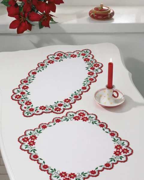 Broderikit Juleroser 31 x 61 cm