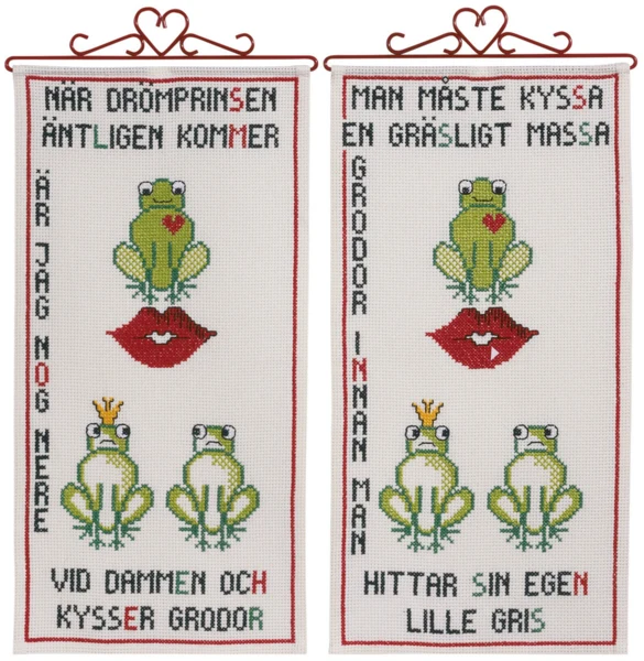 Broderikit Små frøer B5125/28 28 x 54 cm