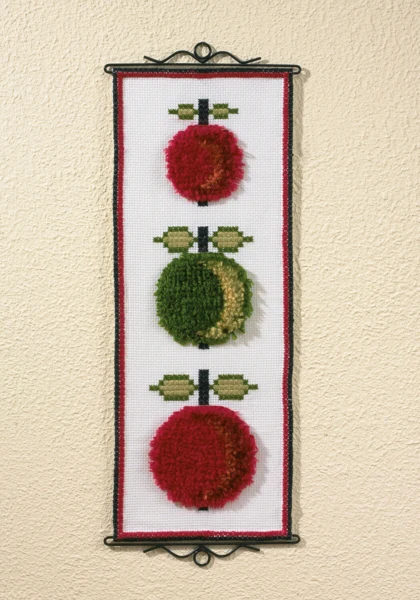 Broderikit 3 æbler 5123/30x2 30 x 76 cm