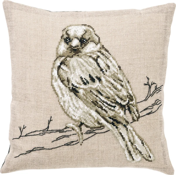Broderikit Gråspurv 40 x 40 cm