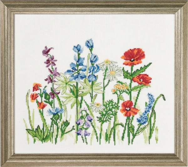 Broderikit Markblomster Aida R5379 38 x 33 cm