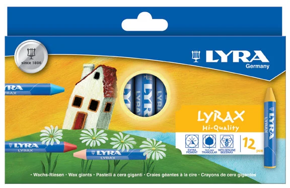 Lyra Lyrax Farvekridt, 12 stk
