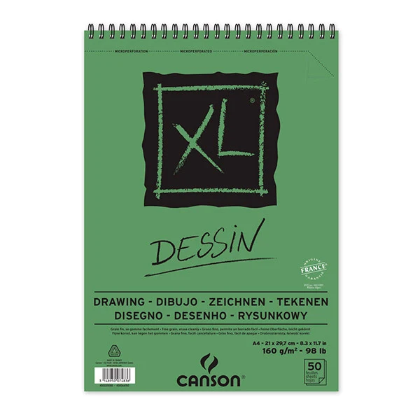 XL Dessin A4 Skitsepapirsblok