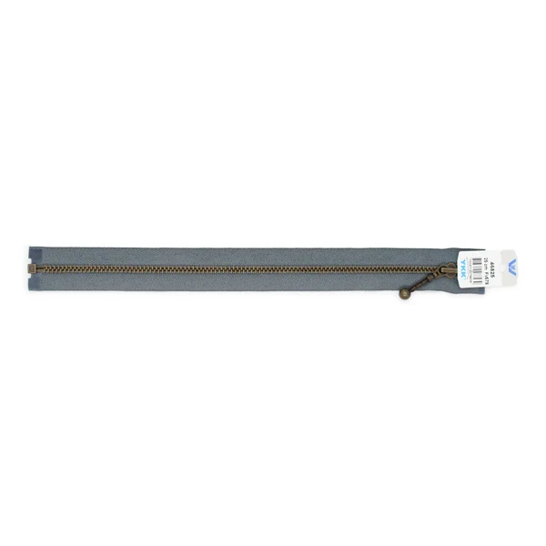 YKK Delbar Lynlås Antik Messing 4 mm 25 cm 578 Grå