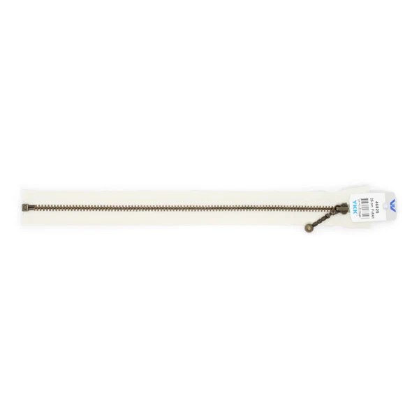 YKK Delbar Lynlås Antik Messing 4 mm 65 cm 841 Ecru