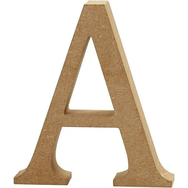 Bogstav, MDF, 8cm, 1stk A