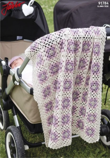 91784 Babytæppe i Oldemorfirkanter