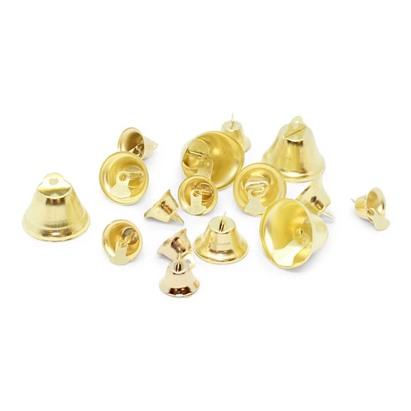 HobbyArts Juleklokke Guld Mix, 16 stk