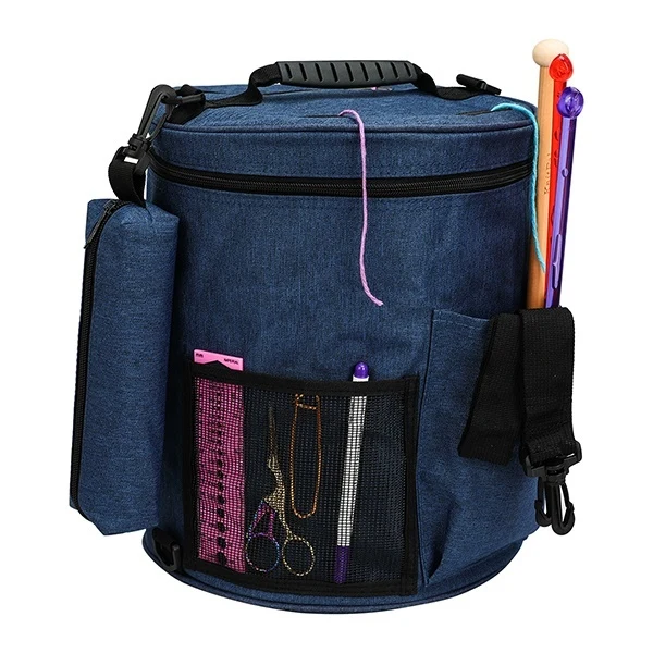 Garntaske Rund, Denim
