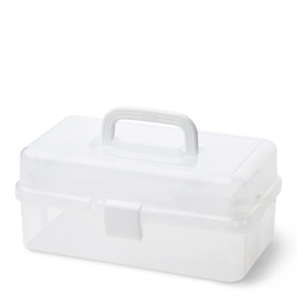 Plastboks med låg Transparent 30,5 x 16,5 cm, 10 rum