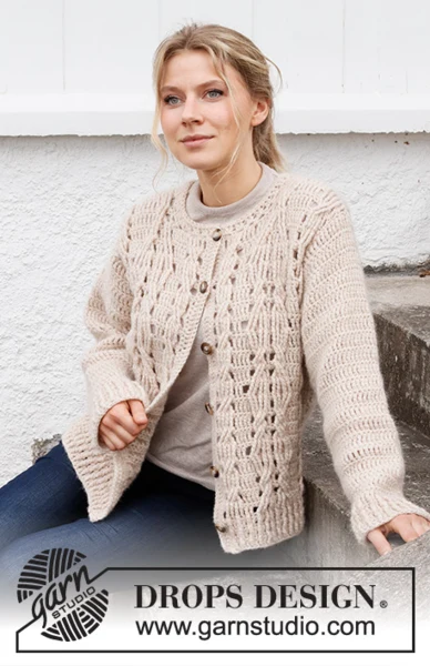 218-31 Enchanted Underwood Jacket by DROPS Design