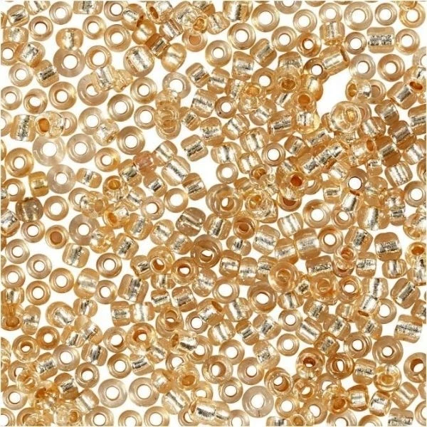 Rocaiperler, Glasperler 1,7 mm Fersken