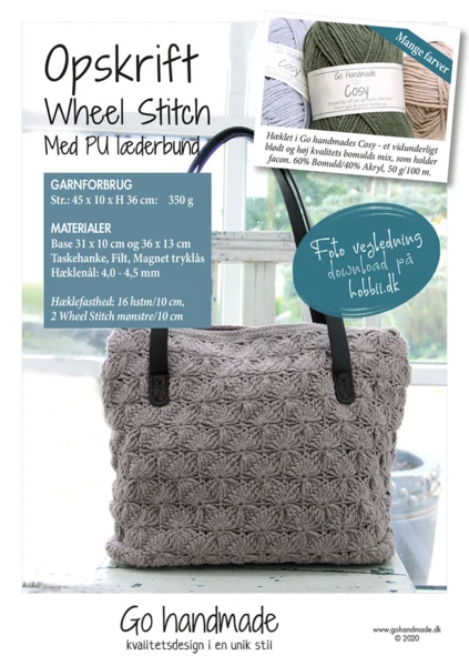 Wheel Stitch med PU læderbund - DK