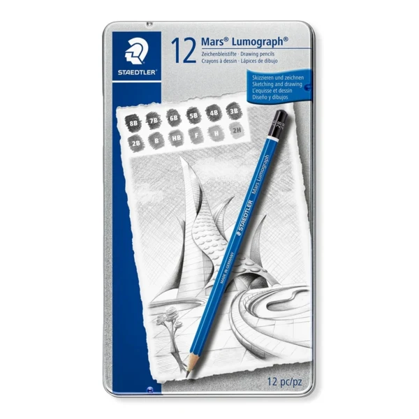 Staedtler Mars Lumograph Blyanter, 12 stk