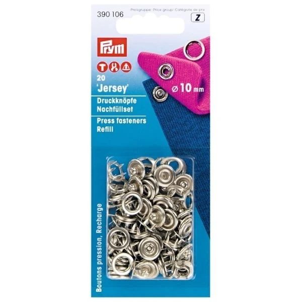 Prym Jersey Trykknapper, 20 Stk.