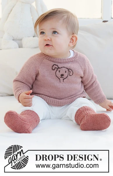 42-1 Woof Woof Sweater by DROPS Design