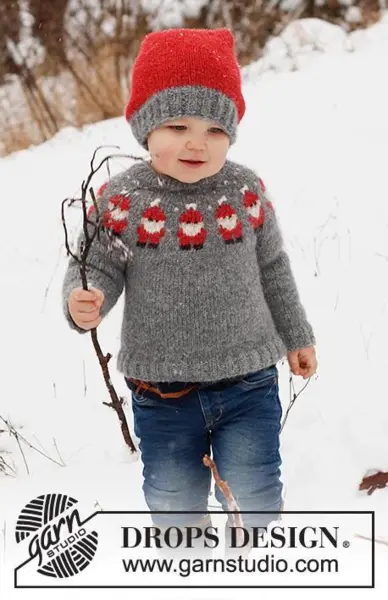41-1 Merry Santas Julebluse by DROPS Design