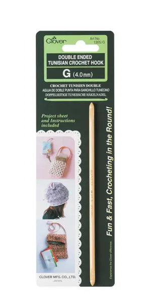 Clover Dobbelt Tunesisk Hæklenål (4.0-6.0 mm)