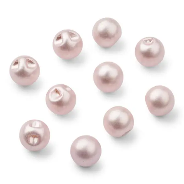 HobbyArts Perleknapper, Blush, 15 mm, 10 stk