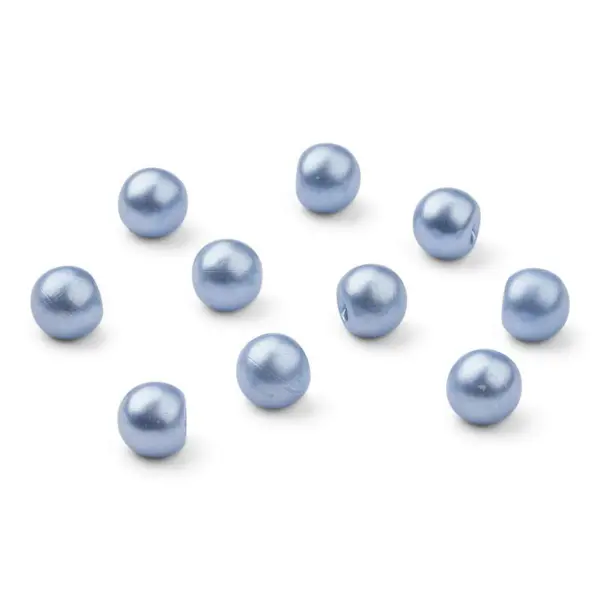HobbyArts Perleknapper, Lyseblå, 12 mm, 10 stk