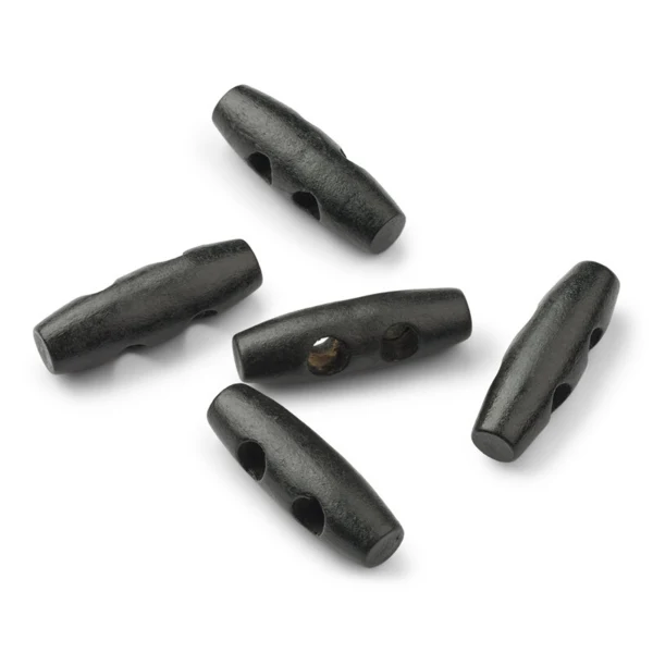 LindeHobby Duffel Knapper, Sort, 30 mm, 5 stk