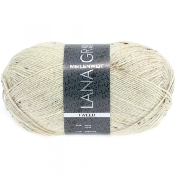 Lana Grossa Meilenweit 100 Tweed 106 Naturmeleret