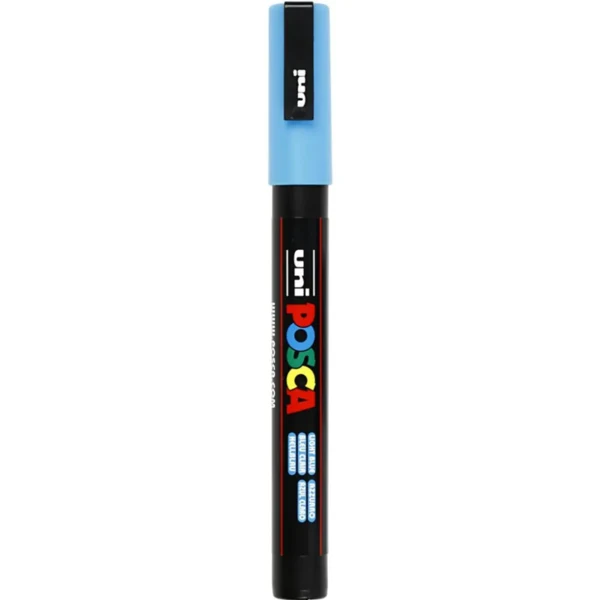 Posca Tusch, 0.9-1.3 mm, 1 stk. Lyseblå