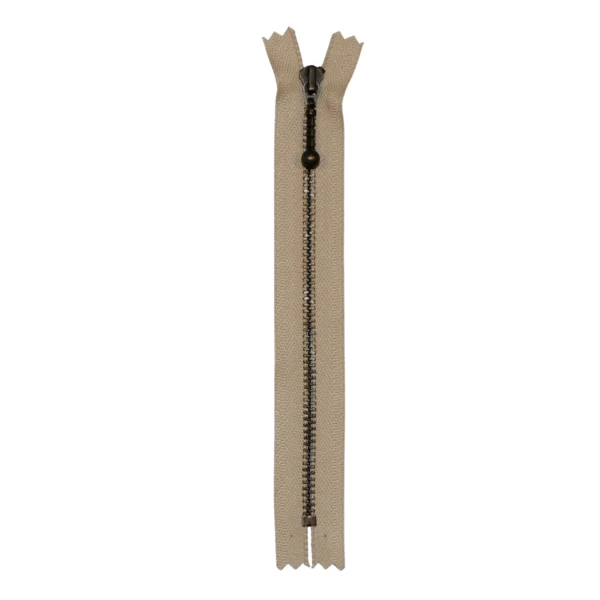 YKK Fast Lynlås Antik Messing 4 mm 23 cm 572 Sand