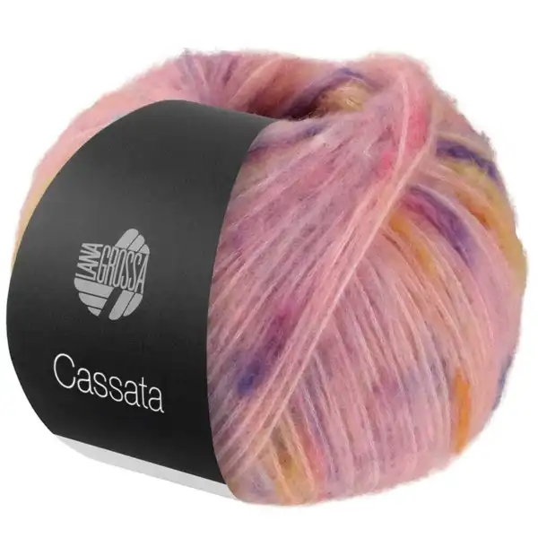 Lana Grossa Cassata 02 Rosa/lys rød/gul/syren/mandarin