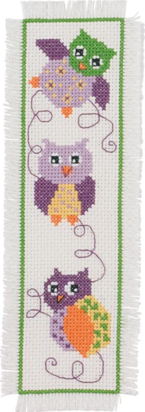 Broderikit Ugler 7 x 22 cm