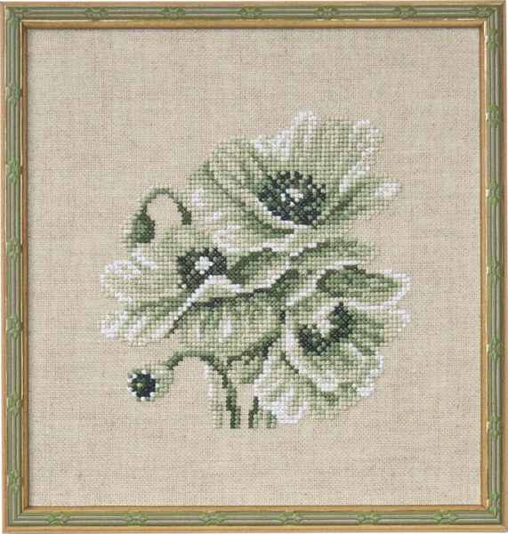Broderikit Valmuer 18 x 19 cm