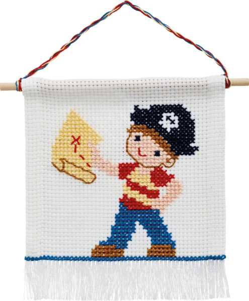 Broderikit Pirat m/5119/18 16x18 cm