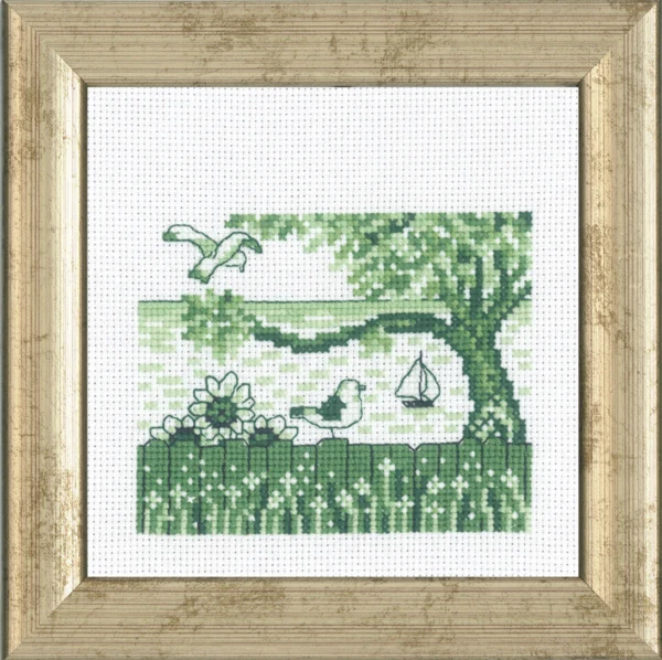 Broderikit Mågerne R5995 12 x 12 cm