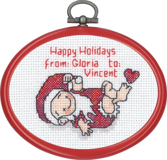 Broderikit Liggende nisse m/5961/30 9 x 7 cm