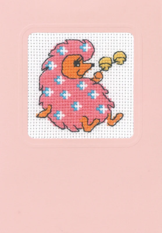 Broderikit Pindsvin med 2 svampe 9 x 13 cm