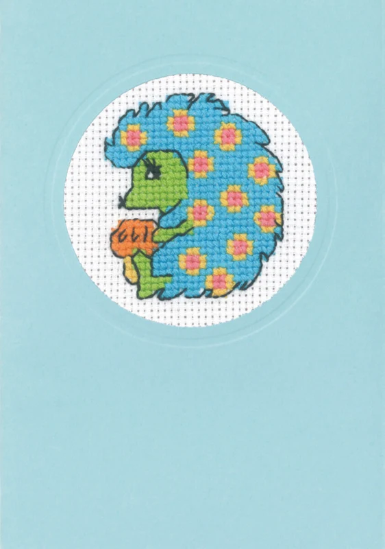 Broderikit Pindsvin & svamp 9 x 13 cm