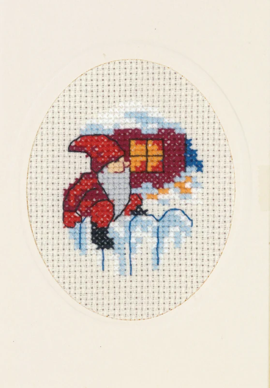 Broderikit Nisse over hegn M 5875/00 9 x 13 cm
