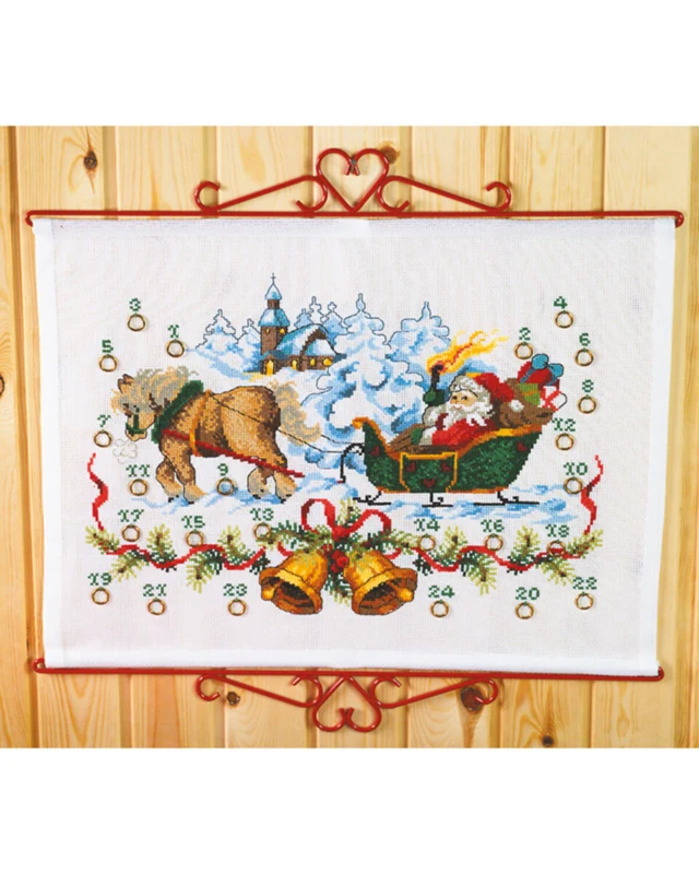 Broderikit Julemand v/ kirke 55 x 42 cm B5125/55