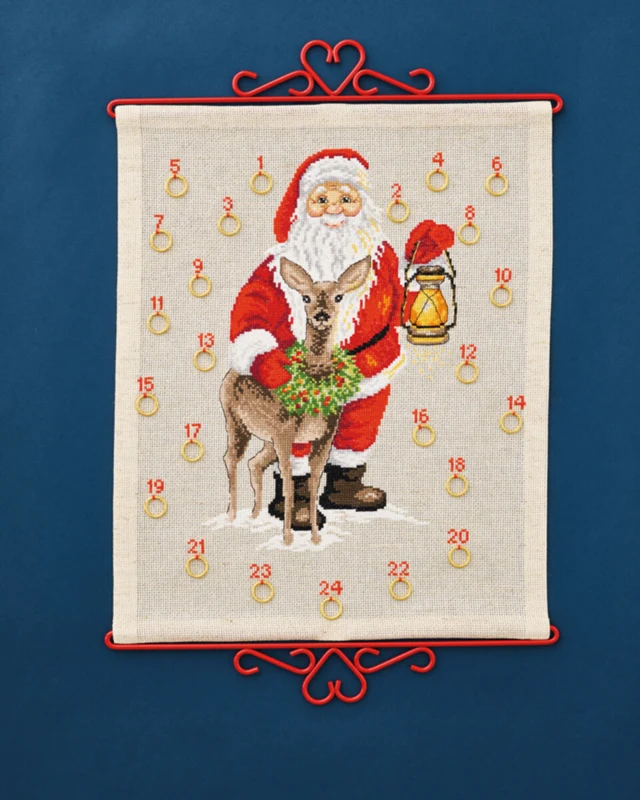 Broderikit Julemand og rådyr 35 x 43 cm B5125/35