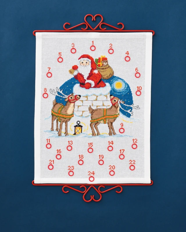 Broderikit Julemand i skorsten 32 x 42 cm B5125/32