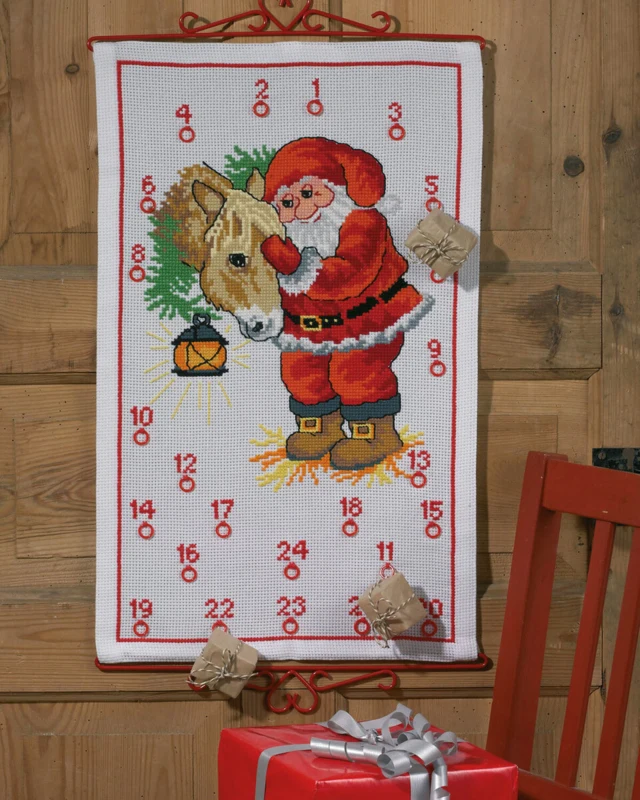 Broderikit Julemand m/hest 5125/38 38 x 62 cm