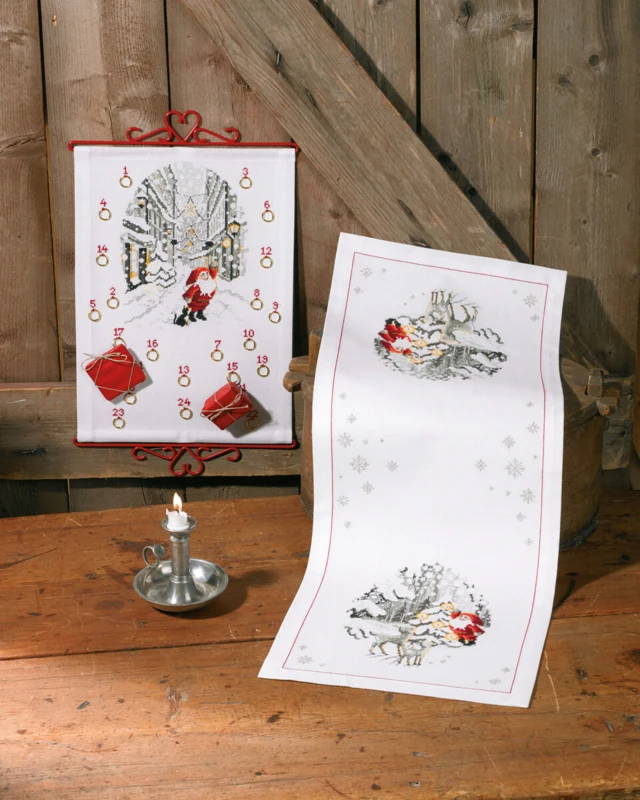 Broderikit Julemand i byen B5125/32 32 x 44 cm