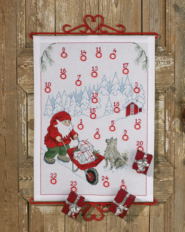 Broderikit Julemand m/kælk B5125/32 32 x 43 cm