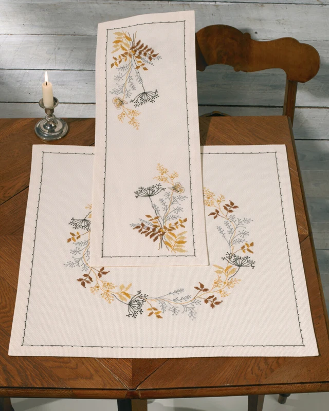 Broderikit Strå i høst farver 23 x 66 cm