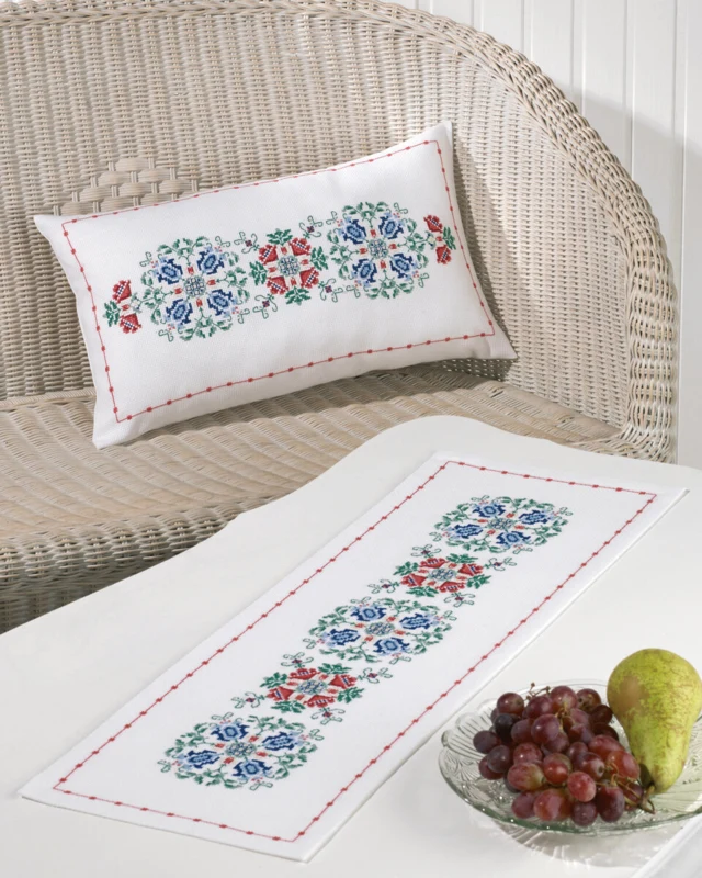 Broderikit Tidløs løber 24 x 68 cm